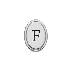 Oval Tie Tack with Black Epoxy Initial