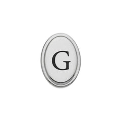 Oval Tie Tack with Black Epoxy Initial