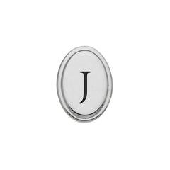 Oval Tie Tack with Black Epoxy Initial