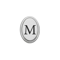 Oval Tie Tack with Black Epoxy Initial