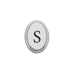 Oval Tie Tack with Black Epoxy Initial