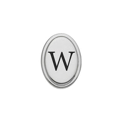 Oval Tie Tack with Black Epoxy Initial