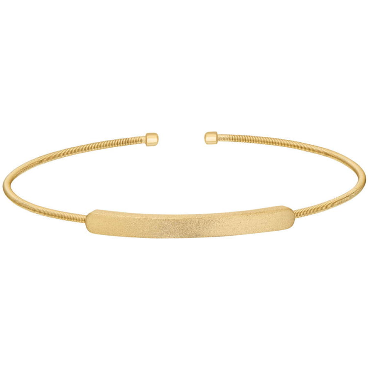 Cuff Bracelet with Engravable Name Plate