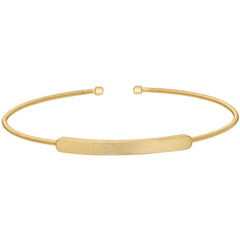 Cuff Bracelet with Engravable Name Plate