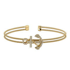 Two Cable Anchor Cuff Bracelet