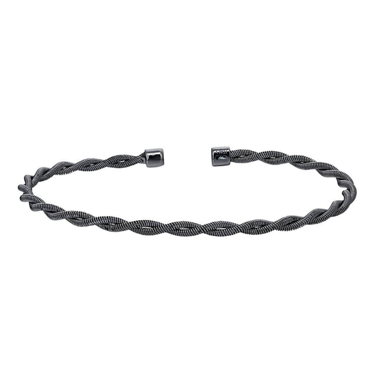 Thin Tightly Twisted Cable Cuff Bracelet