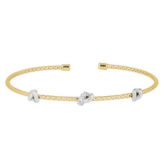 Three Knot Corean Cable Cuff Bracelet