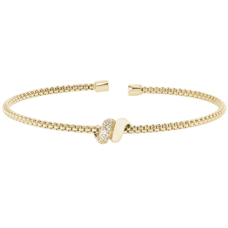Double Coil Wrap Cable Cuff Bracelet