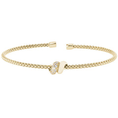 Double Coil Wrap Cable Cuff Bracelet