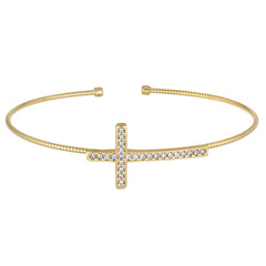 Cross Cable Cuff Bracelet