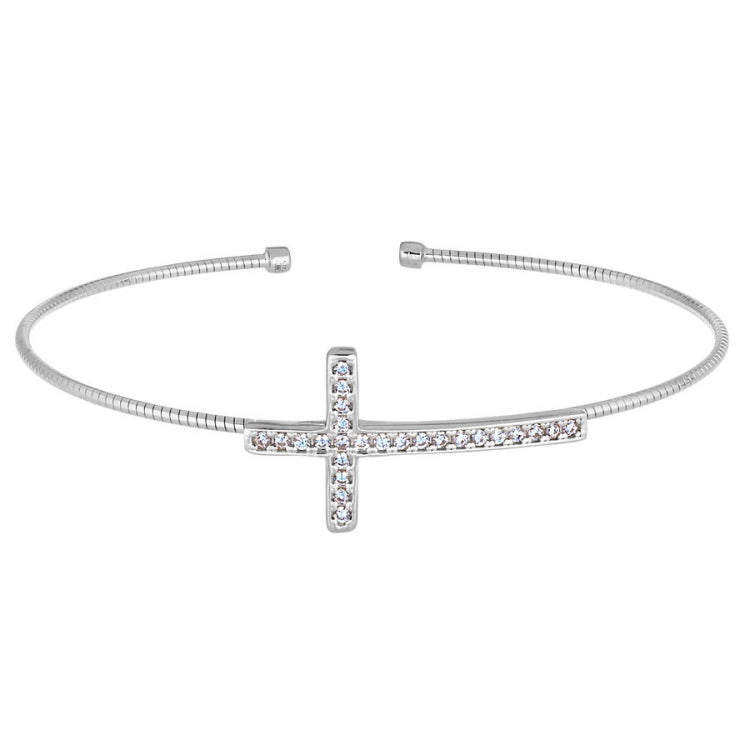 Cross Cable Cuff Bracelet