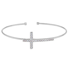 Cross Cable Cuff Bracelet