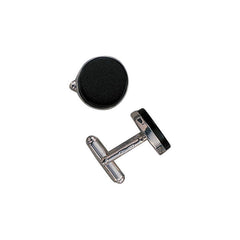Round Onyx Cufflinks