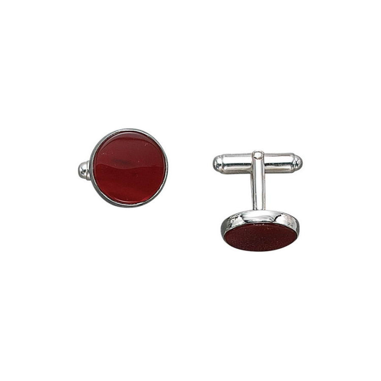 Round Carlelian Cufflinks