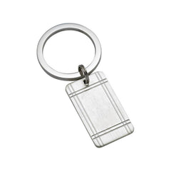 Stained Rectangle Key Ring with Plaid Border