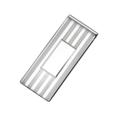 Lined Money Clip with Rectangle Polished Center