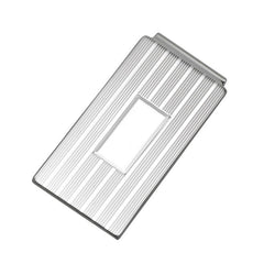 Lined Wide Money Clip with Rectangle Polished Center
