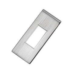 Lined Money Clip with Rectangle Polished Center