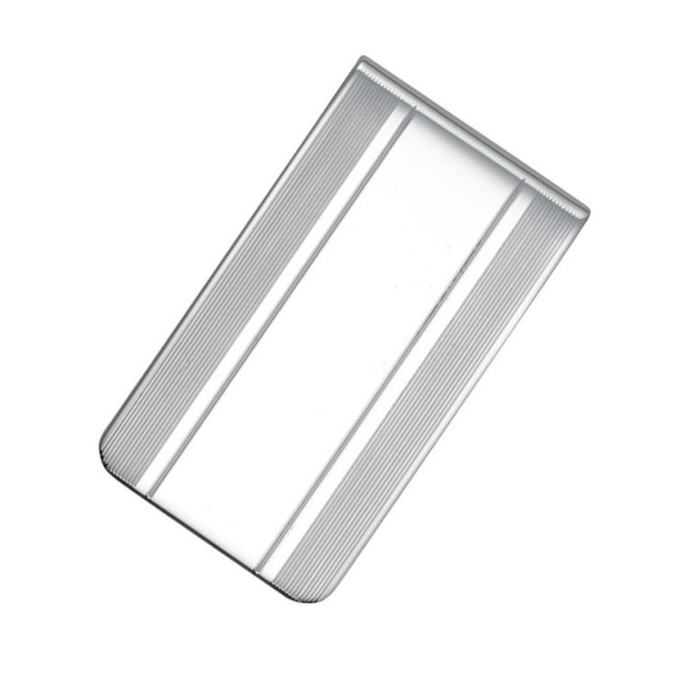 Central Polished Wide Money Clip with Lined Edges