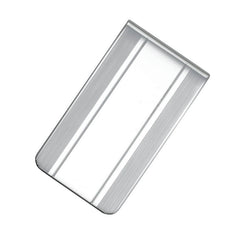 Central Polished Wide Money Clip with Lined Edges