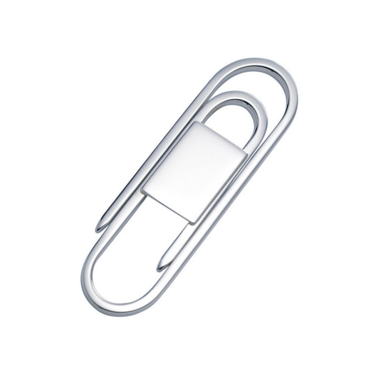 Square Wire Paper Clip Money Clip with Rectangle Signet