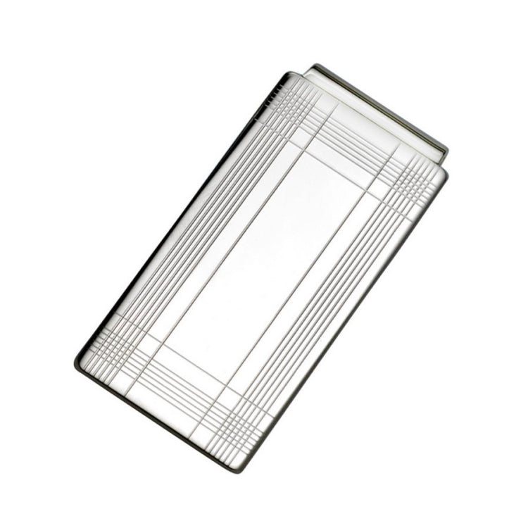 Wide Hinged Money Clip with Lined Border
