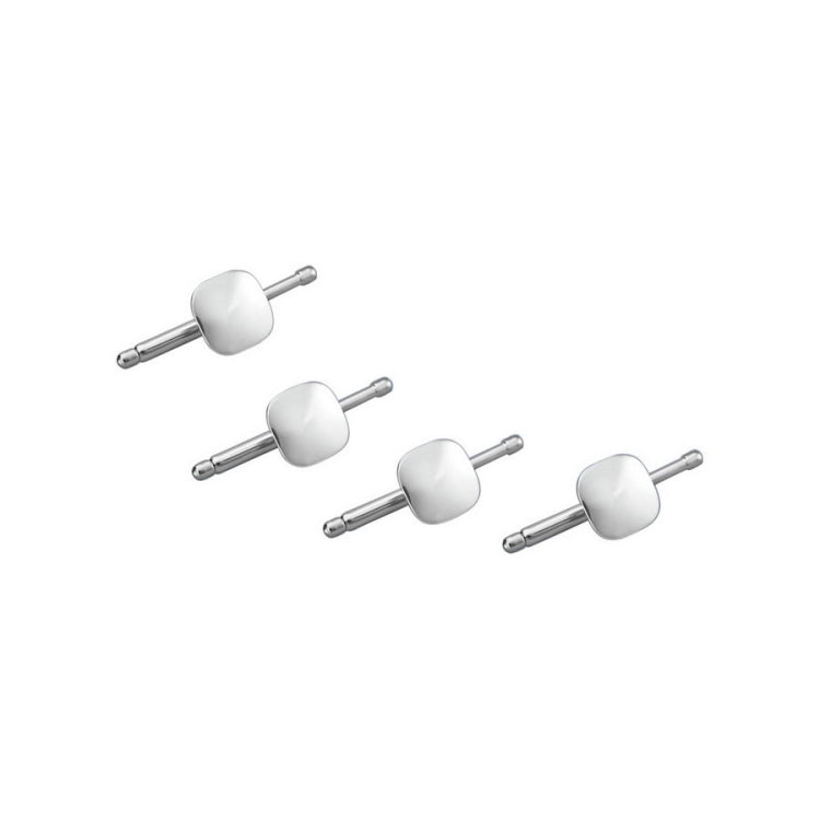 Polished Cushion Cut Stud Set