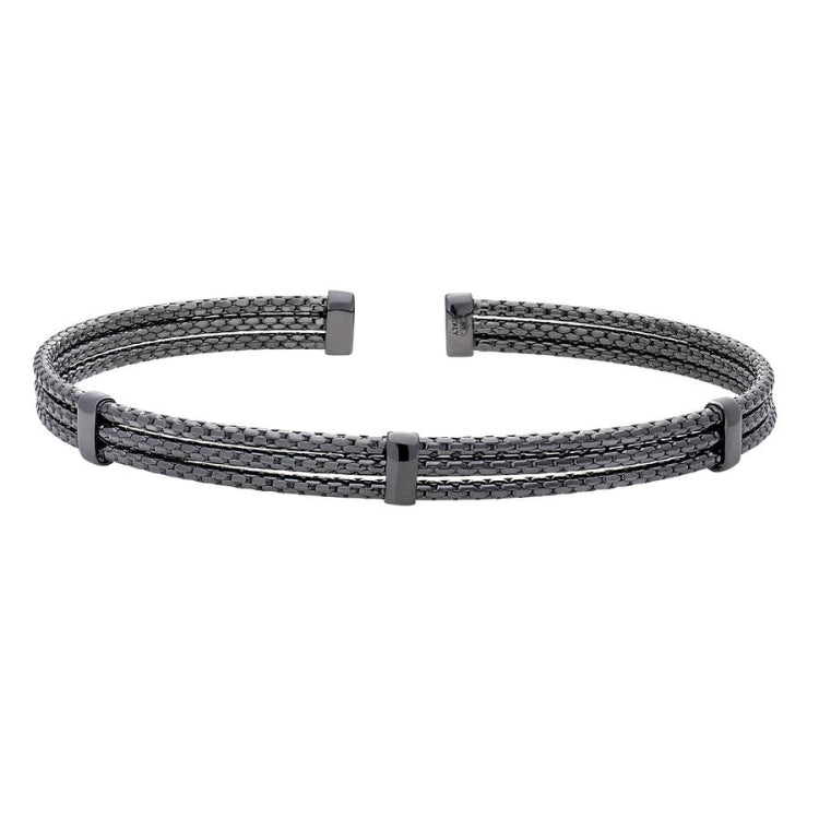 Cuff Bracelet with Three Vertical Bars