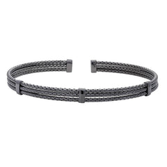 Cuff Bracelet with Three Vertical Bars
