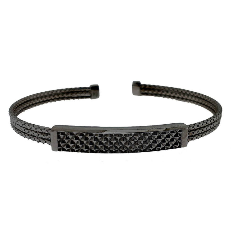 Cuff Bracelet with Diamond Pattern