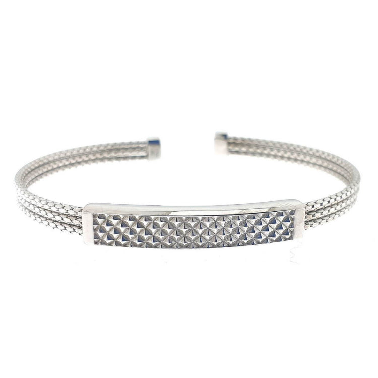 Cuff Bracelet with Diamond Pattern
