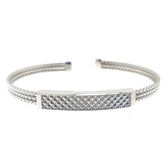Cuff Bracelet with Diamond Pattern