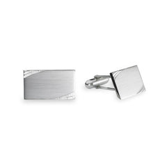 Rectangle Cufflinks with Asymetric Corner Design