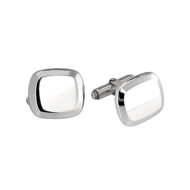 Polished Cushion Cufflinks with Beveled Edge