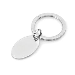 Polished Oval Key Ring