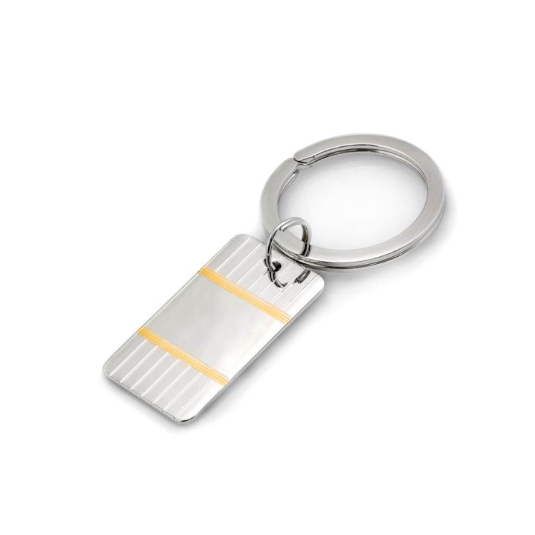Two Tone Rectangle Key Ring