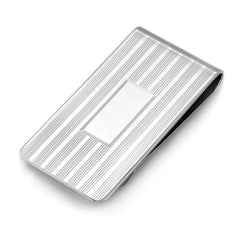 Lined Money Clip with Polished Rectangle Center