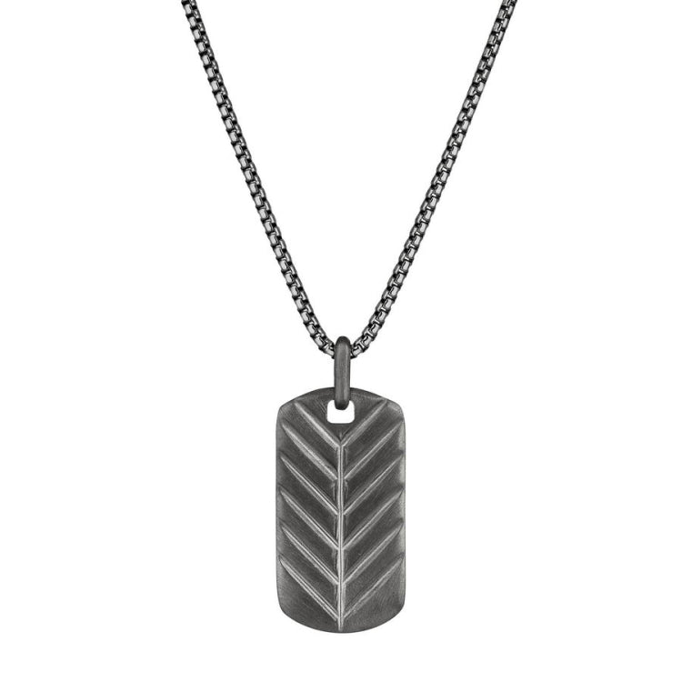 Brushed Feathered Dog Tag