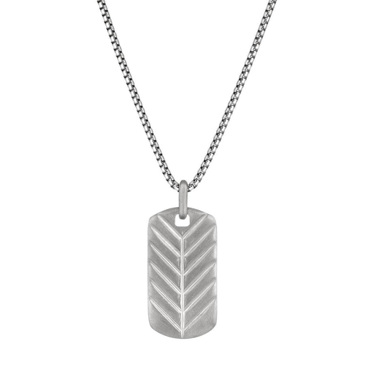 Brushed Feathered Dog Tag