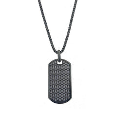 Simulated Diamond Dog Tag