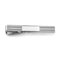 Lined Tie Bar with Polished Center