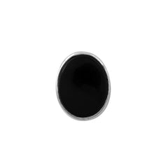 Oval Black Onyx Tie Tack