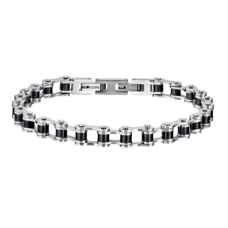 Black Biker Chain Bracelet