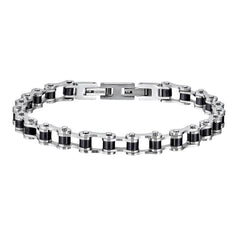 Black Biker Chain Bracelet