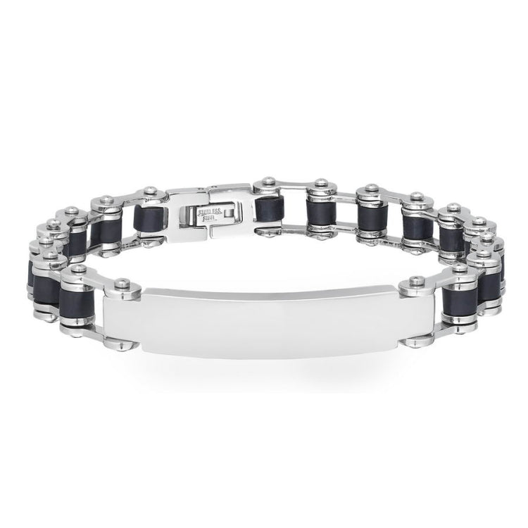 Black Biker Chain with ID Plate
