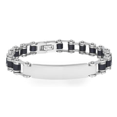 Black Biker Chain with ID Plate