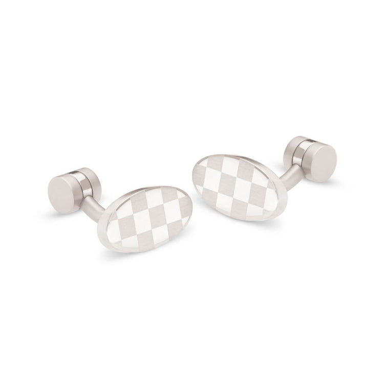 Oval Checkerboard Cufflinks
