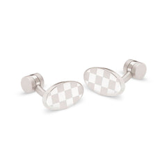 Oval Checkerboard Cufflinks