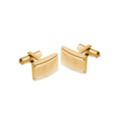 Brushed Rectangle Cufflinks with Lined Edge