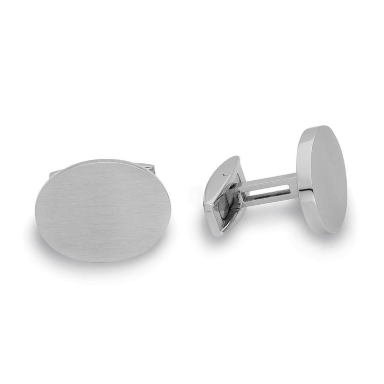 Brushed Oval Cufflinks
